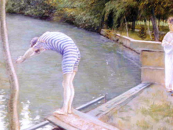  Gustave Caillebotte Bathers, Banks of the Yerres - Art Print