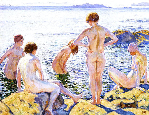  Theo Van Rysselberghe Bathers - Art Print