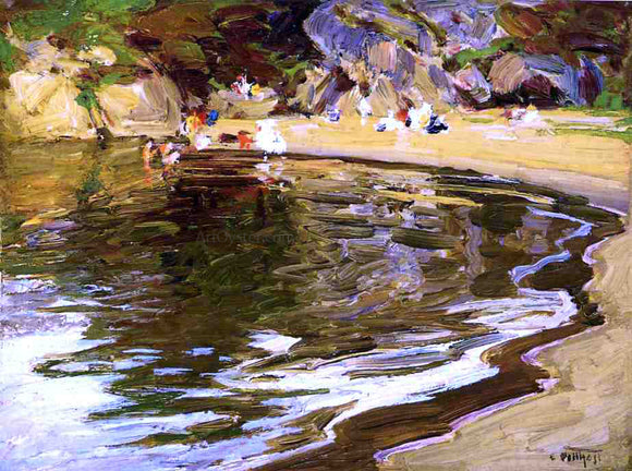  Edward Potthast Bathers in a Cove - Art Print