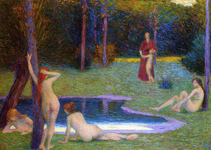  Hippolyte Petitjean Bathers in the Evening - Art Print