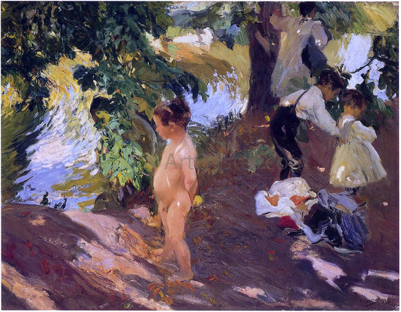  Joaquin Sorolla Y Bastida Bathing at La Granja - Art Print