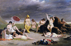  John OBrien Inman Bathing Beauties on the Hudson - Art Print