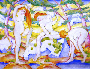  Franz Marc Bathing Girls - Art Print