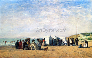  Eugene-Louis Boudin Bathing Hour on the Beach at Trouville - Art Print