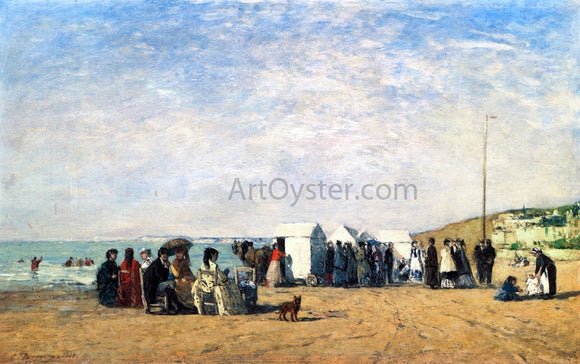 Eugene-Louis Boudin Bathing Hour on the Beach at Trouville - Art Print