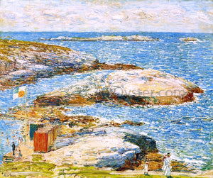  Frederick Childe Hassam Bathing Pool, Appledore - Art Print