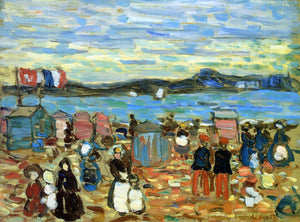  Maurice Prendergast Bathing Tents, St. Malo - Art Print