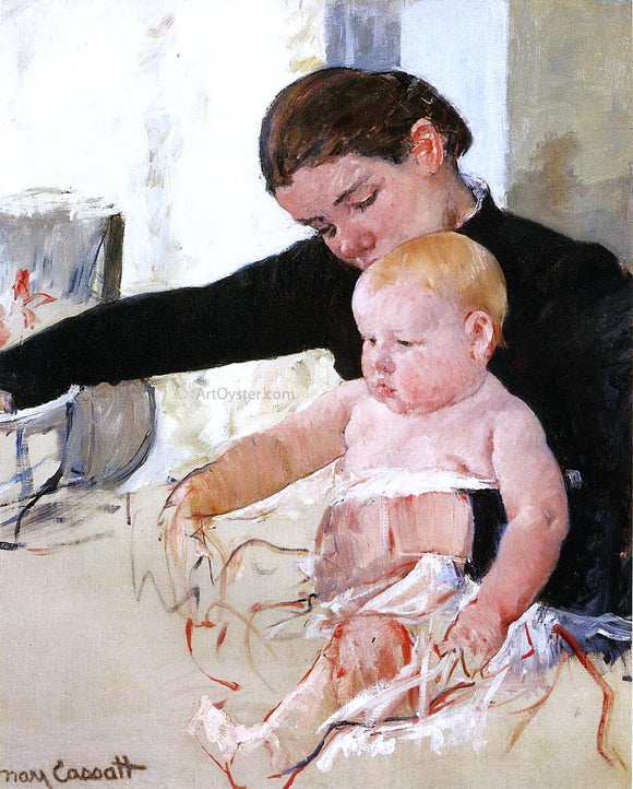  Mary Cassatt Bathing the Young Heir - Art Print