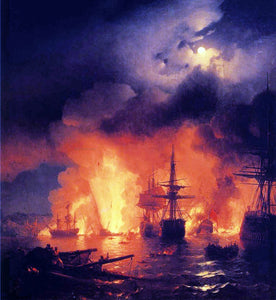  Ivan Constantinovich Aivazovsky Battle of Atesme at Night - Art Print