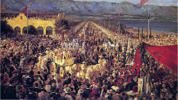  Alexander Harmer Battle of the Flowers, Fleet Festival - Art Print