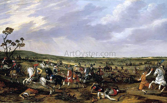  Esaias Van de Velde Battle Scene in an Open Landscape - Art Print