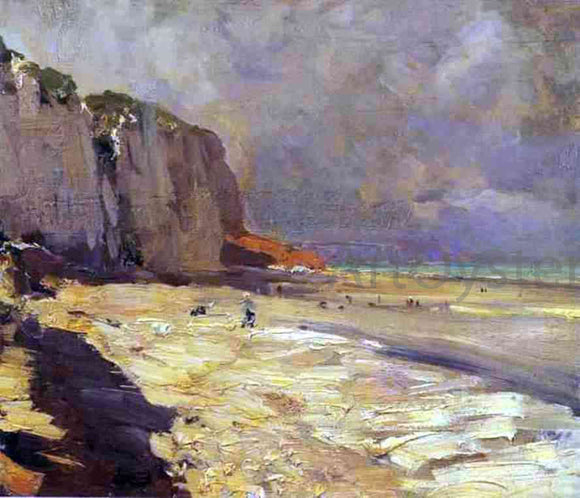  Constantin Alexeevich Korovin A Beach at Dieppe, Study - Art Print