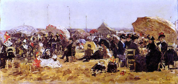  Eugene-Louis Boudin Beach at Trouville - Art Print