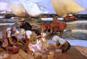  Joaquin Sorolla Y Bastida Beach at Valencia (also known as Afternoon Sun) - Art Print