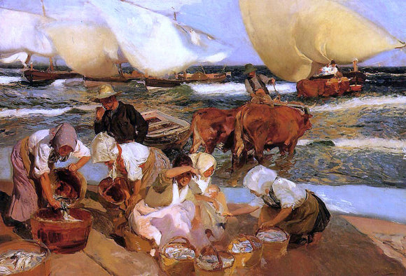  Joaquin Sorolla Y Bastida Beach at Valencia (also known as Afternoon Sun) - Art Print