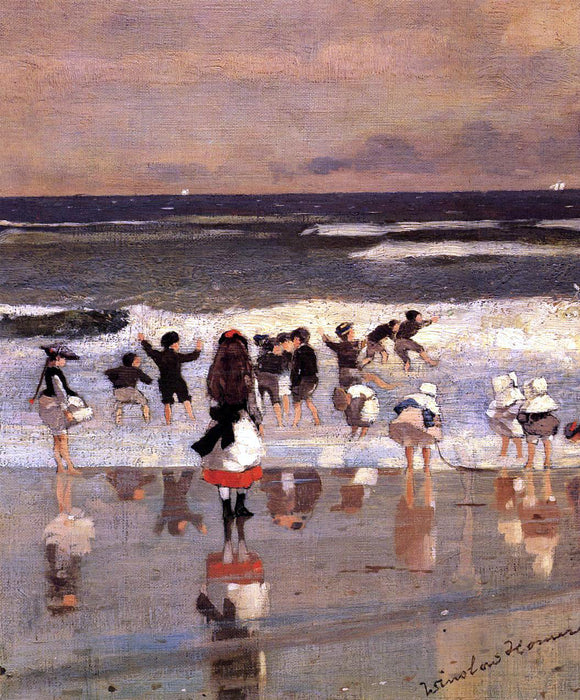  Winslow Homer Beach Scene (also known as Children in the Surf) - Art Print