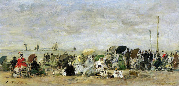  Eugene-Louis Boudin Beach Scene, Deauville - Art Print