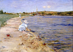  William Merritt Chase Beach Scene - Morning at Canoe Place - Art Print