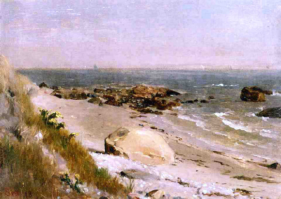  Thomas Worthington Whittredge Beach Scene, Narragansett Bay - Art Print