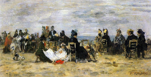  Eugene-Louis Boudin Beach Scene, Trouville - Art Print