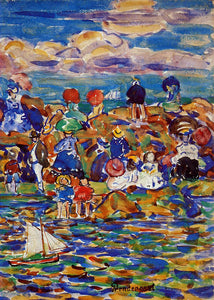  Maurice Prendergast Beach, St. Malo - Art Print