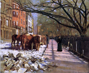  Theodore Robinson Beacon Street, Boston - Art Print