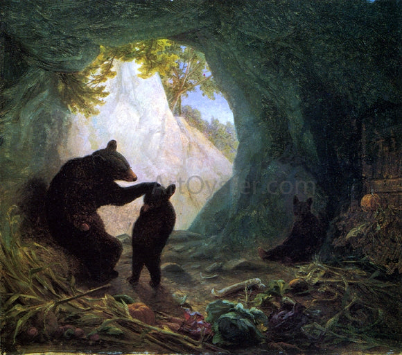  William Holbrook Beard Bear and Cubs - Art Print