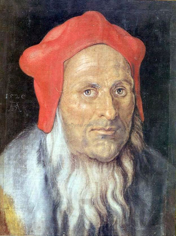  Albrecht Durer Bearded Man in a Red Cap - Art Print
