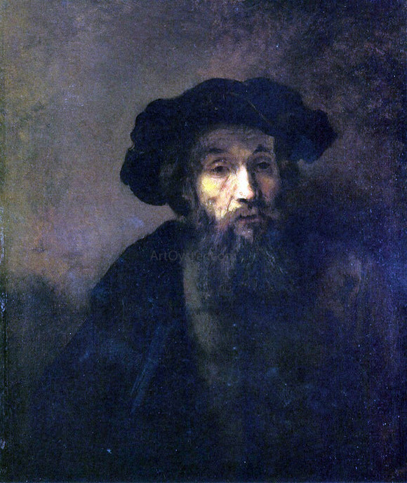  Rembrandt Van Rijn Bearded Man with a Beret - Art Print
