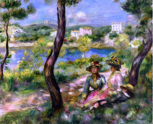  Pierre Auguste Renoir Beaulieu, Women and LIttle Boy - Art Print