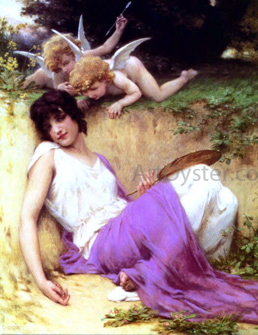  Guillaume Seignac Beautiful Girl Angel - Art Print