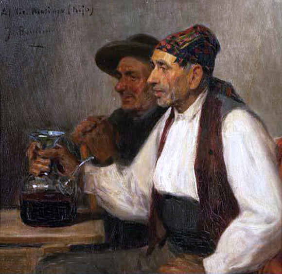  Jose Benlliure Y Gil Bebedores en la taberna - Art Print