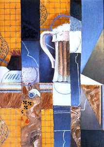  Juan Gris Beer Glass and Cards - Art Print