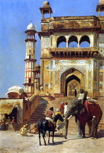  Edwin Lord Weeks Before a Mosque - Art Print