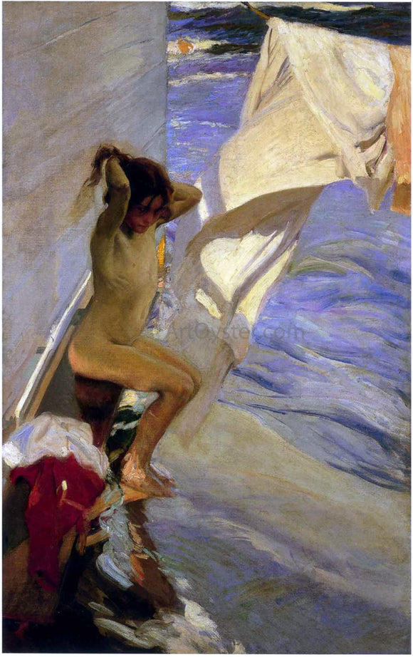  Joaquin Sorolla Y Bastida Before the Bath - Art Print