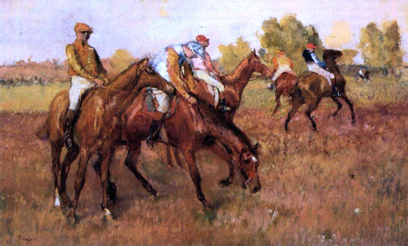  Edgar Degas Before the Race - Art Print