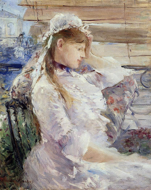  Berthe Morisot Behind the Blinds - Art Print