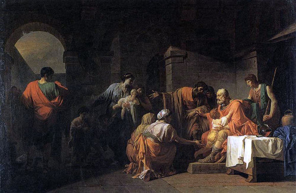  Jean-Francois-Pierre Peyron Belisarius Receiving Hospitality from a Peasant Who Had Served under Him - Art Print
