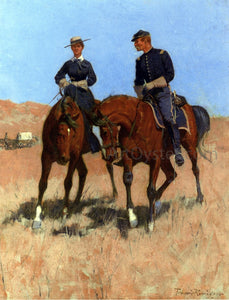  Frederic Remington Belle McKeever and Lt. Edgar Wheelock - Art Print