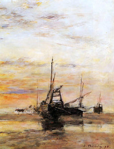  Eugene-Louis Boudin Berck, Low Tide - Art Print