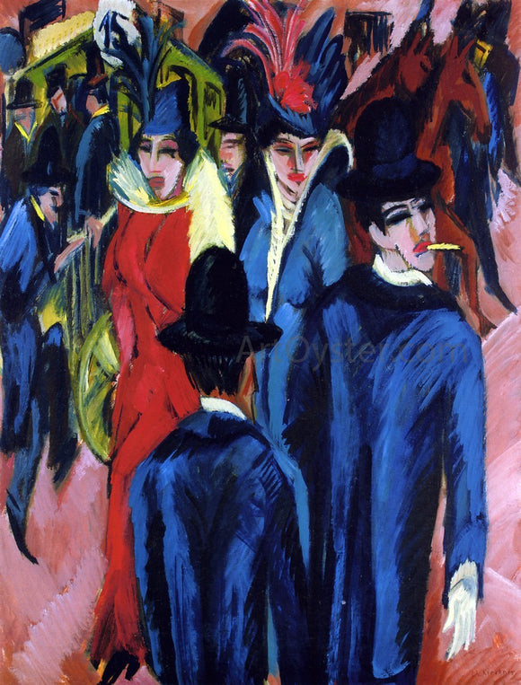  Ernst Ludwig Kirchner Berlin Street Scene - Art Print