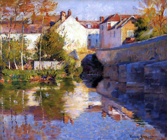  Robert Vonnoh Beside the River (Grez) - Art Print