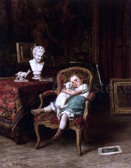  Theophile-Emmanuel Duverger Best Friends - Art Print