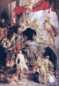  Peter Paul Rubens Bethrothal of St Catherine (sketch) - Art Print