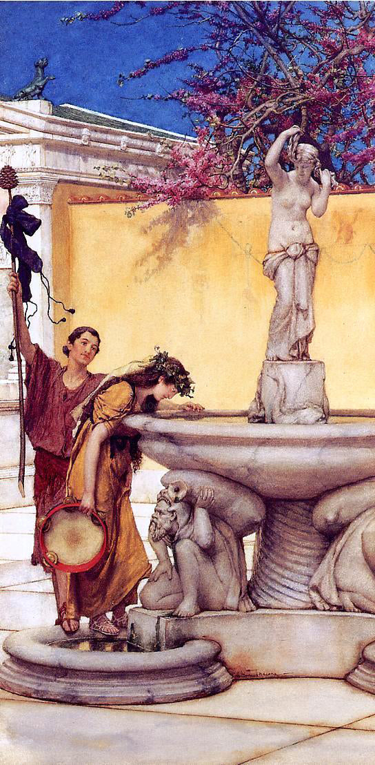  Sir Lawrence Alma-Tadema Between Venus and Bacchus - Art Print