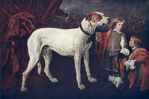  Jan Fyt Big Dog, Dwarf and Boy - Art Print