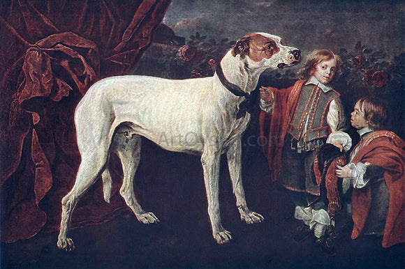  Jan Fyt Big Dog, Dwarf and Boy - Art Print