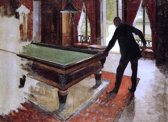  Gustave Caillebotte Billiards (unfinished) - Art Print