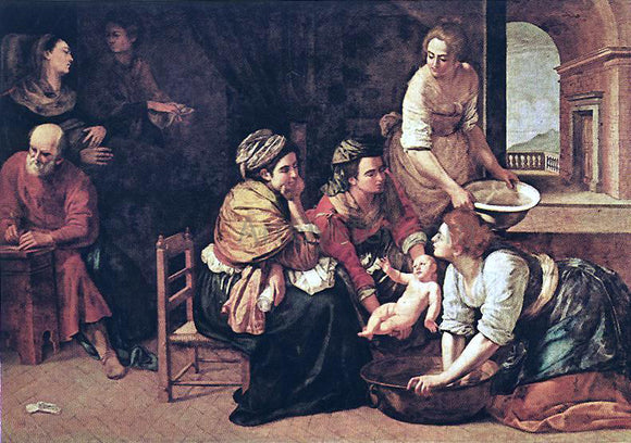  Artemisia Gentileschi Birth of St John the Baptist - Art Print