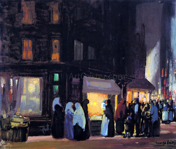  George Luks Bleeker and Carmine Streets - Art Print